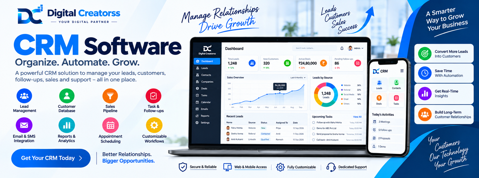 CRM System — demo software by Digital Creatorss
