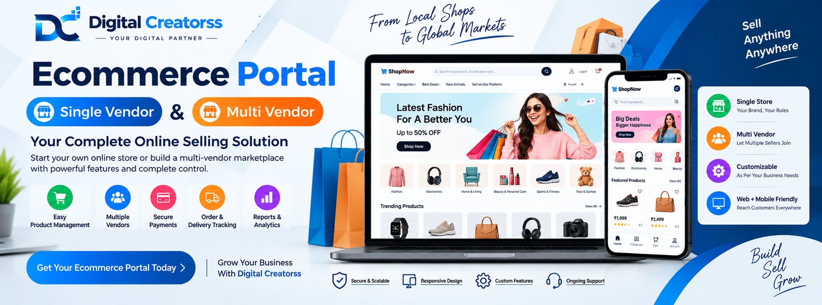 Multivendor E-commerce — demo software by Digital Creatorss
