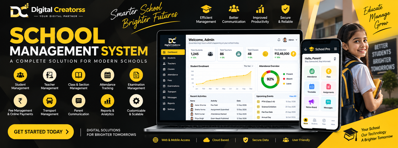 School Management — demo software by Digital Creatorss